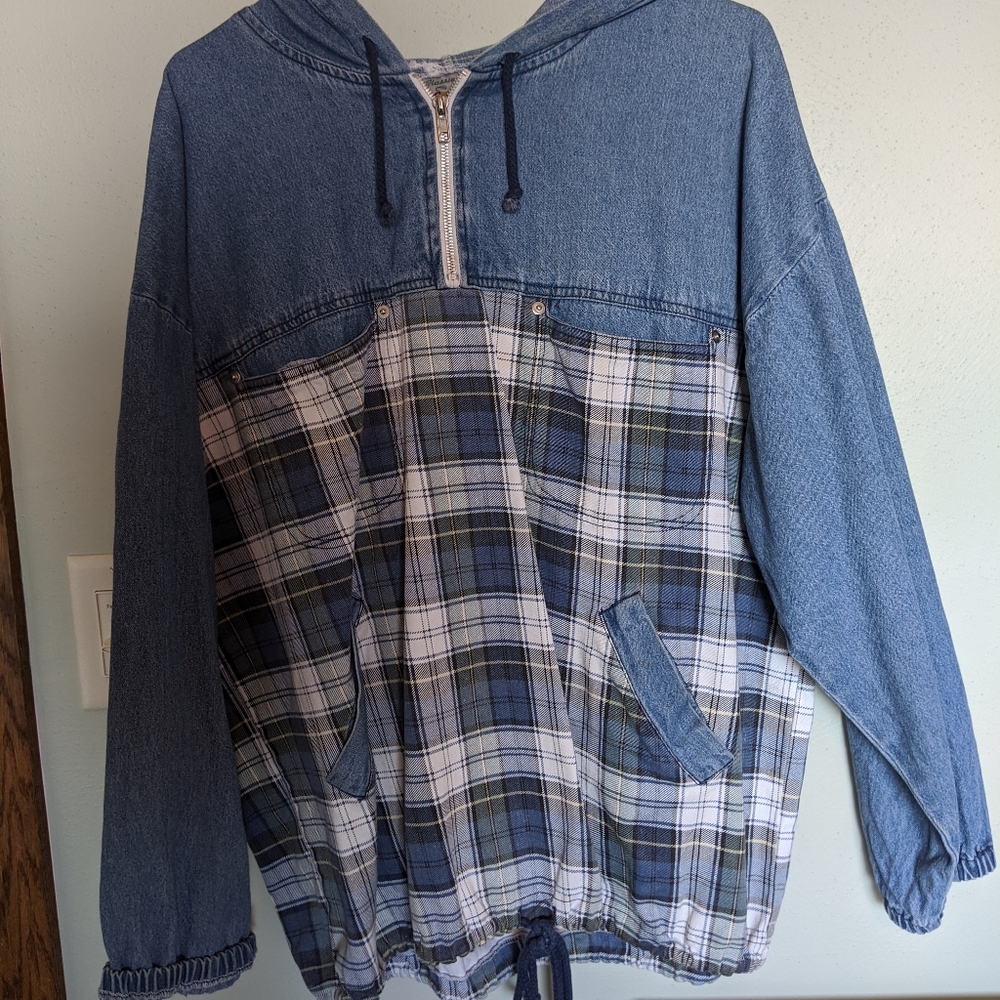 Vintage Jean and flannel top